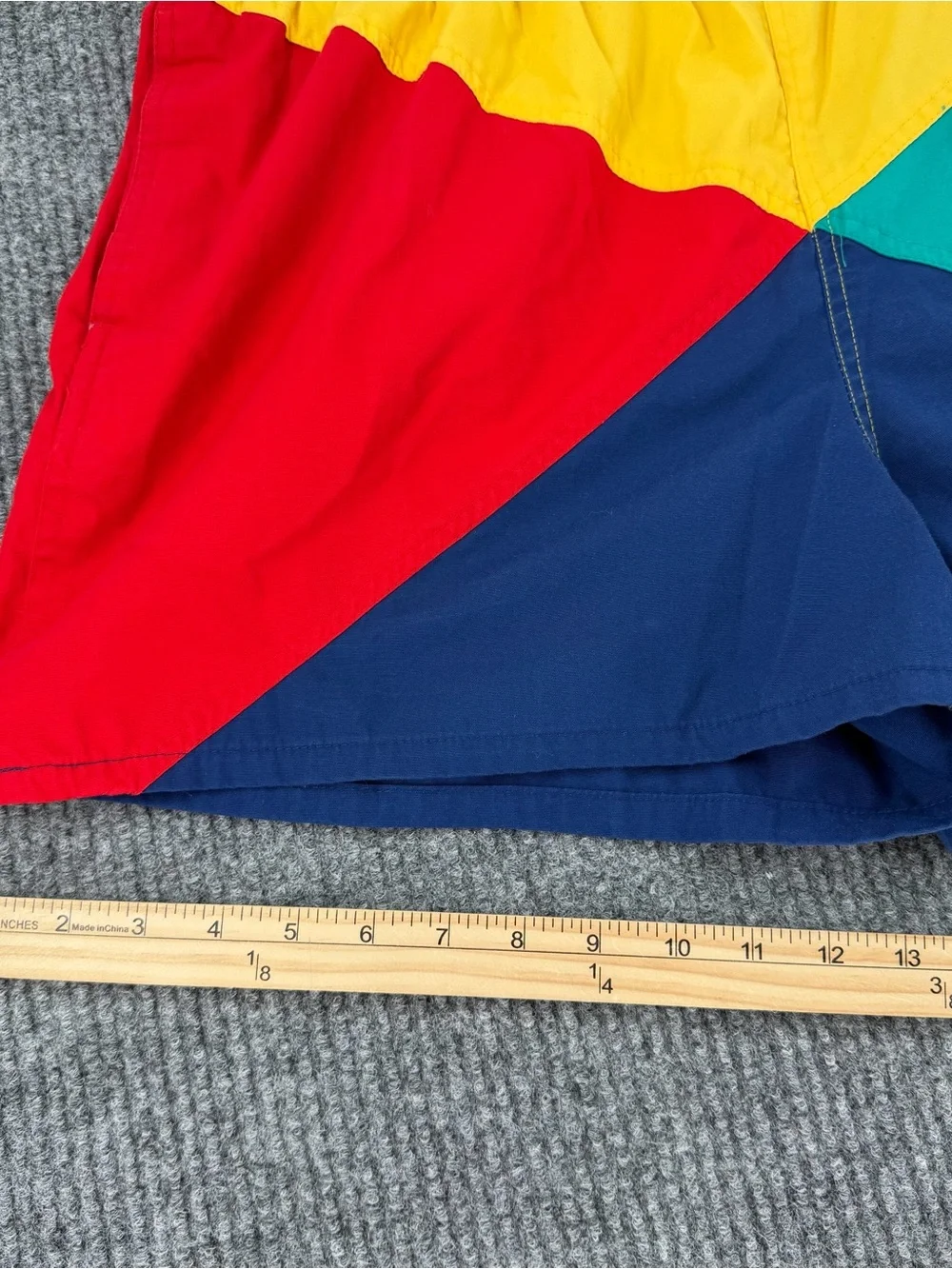 Vintage basics Colorblock swim trunks mens XL 40/42 board shorts resortwear 90s